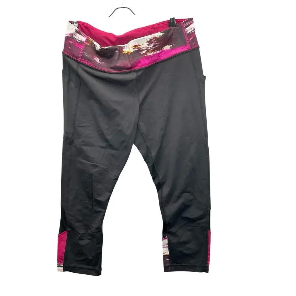 Lululemon Pace Rival Crop Running Leggings Sz. 12 Multicolored